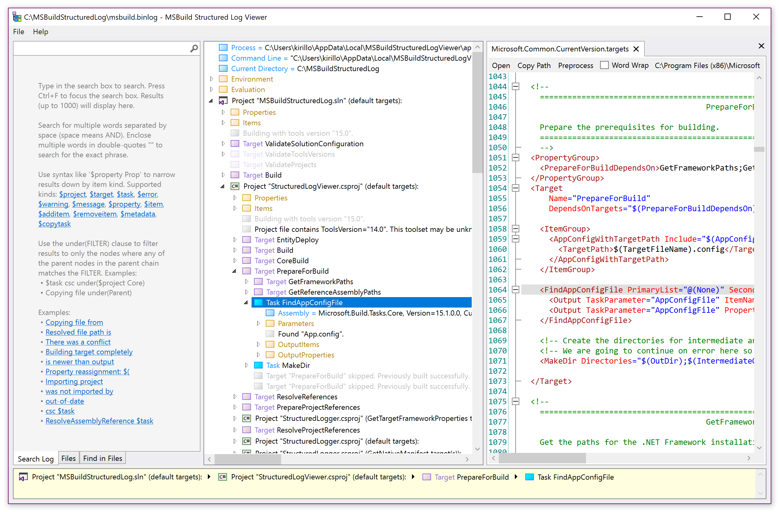 MSBuild Structured Log Viewer